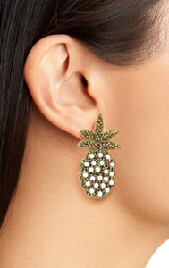 Nouvelles boucles d'oreilles brodées tendance, faites à la main, en acier inoxydable, bijoux pour femmes et filles, plaquées par MD HANDICRAFTS - Product Image 5