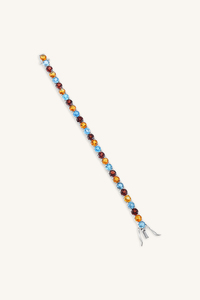 Blue Topaz and <b>Garnet</b> Citrine <b>Bracelet</b> in 92.5 Sterling Silver KLSB-20488 - Product Image 4