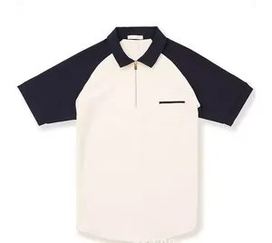 Chemises polo homme 100% coton, manches courtes, décontractées, tissu doux et confortable, logo brodé, qualité bon marché. - Product Image 1