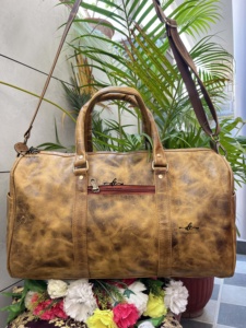 Bolsos de Cuero Crunch, Elegantes y Multiusos, Hechos a Mano, Unisex, Bolsa de Viaje Grande, Multiusos, Bolso de Mano con Pelo de Animales - Product Image 6