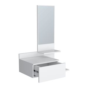 Mobiletto Sospeso Bianco Lowell, Elegante Arredamento per Soggiorno - Product Image 4