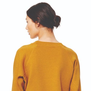 Vente chaude – Sweat-shirt oversize à col rond pour femme, couleur unie, épaules tombantes, manches longues, en coton tricoté, pour l'automne – Fournisseur OEM - Product Image 3