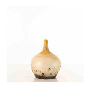 Jarrón de Terracota con Acabado Mate y Puntos Negros, Cuello Amarillo, Decoración para el Hogar, 1 Pieza - Product Image 2