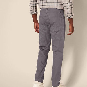 Active Motion Stretch Men's Straight Casual <b>Jeans</b> Pants with Mid <b>Waist</b> 100% Cotton Maximum Comfort High <b>Elasticity</b> for Daily Use - Product Image 2