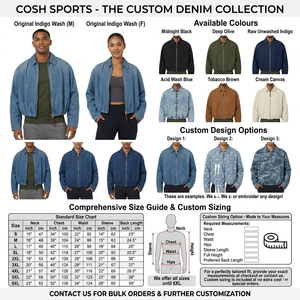 Chaqueta Bomber de Mezclilla Corta OEM ODM de Alta Calidad con Cierre de Cremallera y Parte Inferior Elástica - Product Image 2