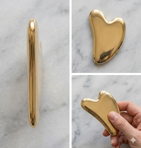 Herramienta Facial Gua Sha Senoras Kansa |   Masajeador Facial de Bronce Ayurvédico para Esculpir el Rostro |   Exportación al por Mayor a India - Product Image 3