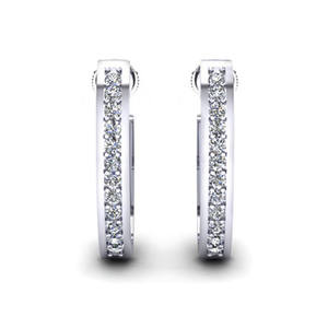 Aros Ovalados Gruesos de Platino, Pendientes de Aro Audaces para Minimalistas Modernos, Aros Atemporales - Product Image 2