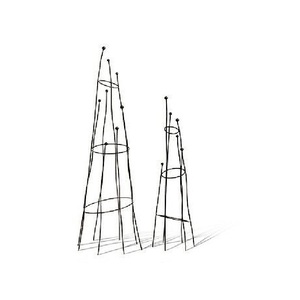 Obelisco de hierro ligero para plantas de jardín, soporte para plantas trepadoras, juego de 2 estacas de soporte conectables, ¡muy vendido! - Product Image 6