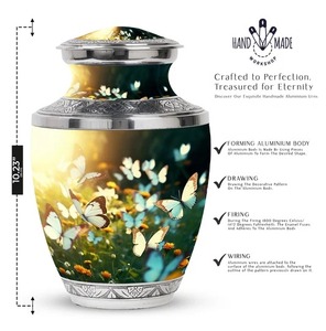 Black Phoenix Design Adult Memorial Cremation <b>Urn</b> <b>Ashes</b> Container Custom Design Classic Large Aluminum <b>Urn</b> <b>For</b> Adult Human <b>Ashes</b> - Product Image 5