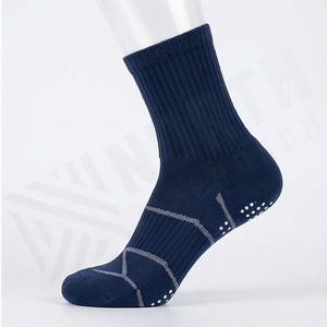 Crew <b>Socks</b> Navy Blue Knitted Breathable <b>Running</b> Athletic <b>Socks</b> for Adults Spring Season Standard Thickness - Product Image 3