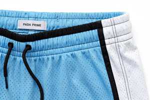 PADA PRIME Ensemble de maillot de football sublimé bleu clair à col en V pour homme, manches courtes, en maille respirante - Product Image 5