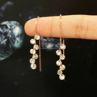Pendientes de Oro de 14 Quilates, Diamantes Redondos Cultivados en Laboratorio, Joyería de Diamantes, Pendientes de Boda, Diamantes Creados en Laboratorio