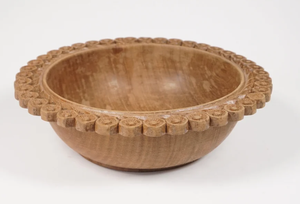 Bol de service en bois sculpté artisanal pour fruits secs, collations, décoration intérieure, centre de table rustique - Product Image 2