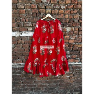 Wholesale Cotton <b>Skirts</b> Handmade Summer <b>Skirt</b> Dress Floral Print Long Maxi <b>Skirt</b> Boho Hippies Style Women's Casual Pocket <b>Skirt</b> - Product Image 5