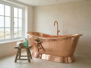 Baignoire autoportante en cuivre pur massif, baignoire de luxe pour hôtel, complexe hôtelier, spa, villa et design d'intérieur - Product Image 5