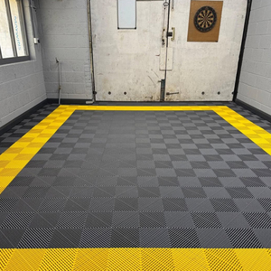 Rigid Modular Colorful Interlocking Garage Floor Tiles Industrial Plastic Garage Flooring <b>Mats</b> for Car Detailing Shop Workshop - Product Image 3