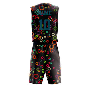 ชุดบาสเก็ตบอลชายแบบกำหนดเอง ผ้าโพลีเอสเตอร์ 100% สำหรับผู้ใหญ่ แห้งเร็ว ระบายอากาศได้ดี พิมพ์ลายด้วยความร้อน พร้อมปักชื่อทีม - Product Image 2