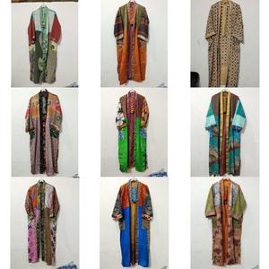 ชุดนอนผ้าไหมอินเดียสไตล์โบฮีเมียนสำหรับผู้หญิง คอวี ผูกเชือก ระบายอากาศได้ดี นุ่มสบาย เซ็กซี่ โรแมนติก - Product Image 1