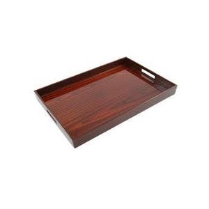 Marchandises de table en bois d'acacia noyer Plateau de service carré Chargeur en bois Dîner pour apéritif. - Product Image 6