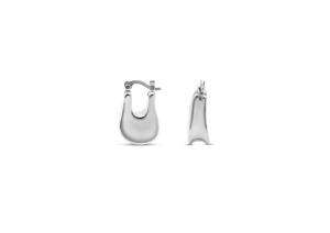 ต่างหูห่วงรูปตัวยูแบบแบนกว้าง - Product Image 1
