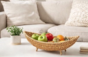 Cesta Tejida de Ratán Hecha a Mano, Ecológica, Estilo Vintage, con Capacidad Superior a 501 ml, para Almacenamiento en la Cocina y Uso Comercial/Regalos - Product Image 3