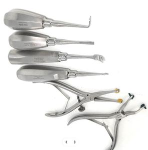 Kit de 6 pièces de qualité supérieure en acier inoxydable pour l'extraction manuelle de couronnes dentaires, comprenant pinces, écarteurs, séparateurs et élévateurs, pour la dentisterie allemande - Product Image 4