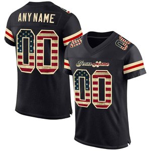 Camiseta de Fútbol con Estampado de Bandera Americana Personalizada, Cuello en V, Malla Transpirable, Nombre del Equipo, Cualquier Nombre, Diseño Sublimado 00 - Product Image 1