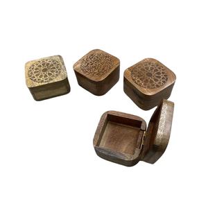 Luxury Customizable Durable Wooden Ring Box Polished Carved Home <b>Decoration</b> Packaging Jewelry <b>Engagement</b> Ring Gift Storage Laser - Product Image 1