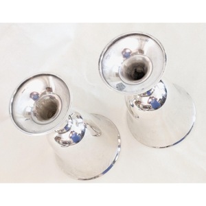 Classic <b>Stainless</b> Steel Goblets Bell Shape Handmade Wine <b>Glasses</b> Set Of 2 For Wedding Occasion - Product Image 3