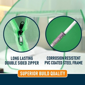 Best Foldable <b>Canopy</b> Mosquito Net (Queen & King Size Bed Nets Folded) Polyester Self Supporting All-Season Heavy Quality - Product Image 6