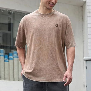 เสื้อยืดแฟชั่นทรงโอเวอร์ไซส์ ล้างสีแบบแอซิดวอช ผ้าฝ้าย 100% เนื้อผ้านุ่ม สวมใส่สบาย ทรงหลวม สไตล์ลำลอง เท่ห์ๆ  สำหรับสตรีทแวร์ เสื้อผ้าใส่สบาย - Product Image 2