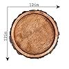 Plateau de service rond en bois fait main, design minimaliste, plateau en bois massif pour plats par Curio Craft - Product Image 4