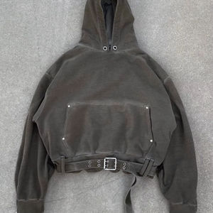 Hoodie utilitaire court avec ceinture, style cargo, pour le streetwear, à taille ajustable - Product Image 1