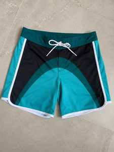 Custom Teal Green Men’s <b>Surf</b> Board Shorts Quick Dry Swim Trunks Sublimation Printed Beach Water Sports Shorts OEM ODM Supplier - Product Image 6