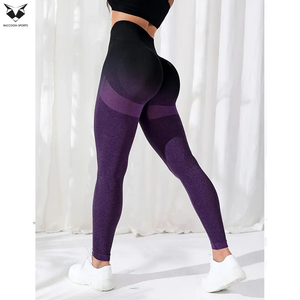 High-Waisted Women Sports Compression Leggings, Color Block <b>Tummy</b> <b>Control</b>, Yoga Pants, For Fitness & Workout - Product Image 4