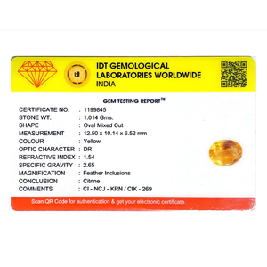 Certified Natural Golden Citrine 5.07 Carat Loose Freeform Gemstone for Fine Jewelry - Product Image 4