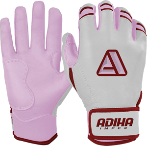 ถุงมือตีเบสบอลแบบขายส่ง ข้อมือสั้น กันลื่น ปิดด้วยแถบตีนตุ๊กแก คุณภาพสูง สีชมพูอ่อนขาว ผลิตโดย Adiha impex - Product Image 4