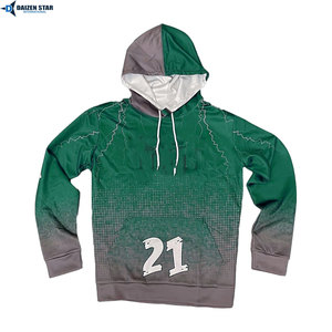 OEM Winter Sports Hoodie Moisture Wicking Fitness Pullover with Embroidery & Digital Printing Polyester/Cotton for Gym Workout - Product Image 2