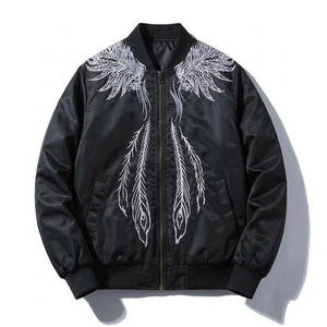 Chaqueta Sukajan de Satén Premium con Bordado y Diseño Personalizado, Ropa Exterior Informal de Moda Urbana - Product Image 1