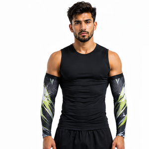 Manchons de compression respirants pour hommes – Personnalisables, pour le sport, le fitness, la course, le cyclisme, l'entraînement, protection et soutien athlétique - Product Image 2