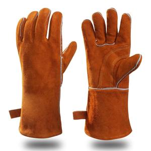 Leather Working OEM Gloves Construction Welding Gloves Heat Resistant Cowhide Welding Gloves for Adults - Product Image 1