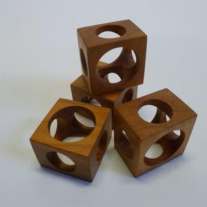 Ensemble de porte-serviettes et de supports en bois géométriques hexagonaux, porte-serviettes en bois, décoration de table rustique moderne, vente en gros - Product Image 4