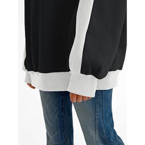 OEM Design personnalisé sweats d'hiver pour femmes couleur unie haut en polaire 100% coton avec coupe régulière et manches régulières décontracté - Product Image 5