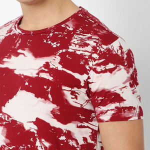 Camiseta de algodón tie-dye para hombre, 100% suave y transpirable, estilo casual urbano, con logo personalizado, manga corta, para verano, venta al por mayor - Product Image 4