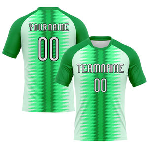 Conjunto de Camisetas de Voleibol Estampadas Unisex al por Mayor, 100% Poliéster, Tejido Transpirable que Absorbe la Humedad, para Uso en Partidos Competitivos, Color Verde - Product Image 2