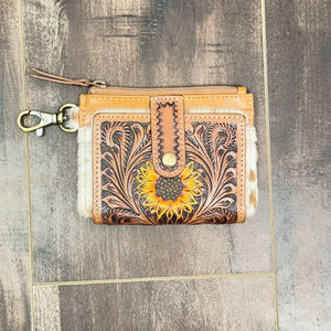 Monedero de Cuero de Vaca Genuino, Cartera Portátil Personalizada de Diseñador Vintage, Tarjetero Corto - Product Image 4