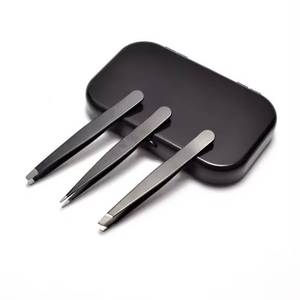 Precision Stainless Steel <b>Eyelash</b> Tweezers Set with Smooth Tips for Detailed <b>Application</b> - Product Image 1