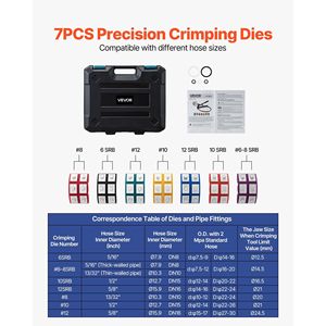 Kit Crimpatrice Idraulica Hydra-Krimp AC con 7 Matrici e Valigetta per Trasporto e Crimpatura Tubi A/C - Product Image 2