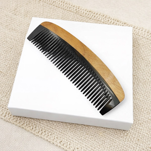 Genuine Buffalo Horn Hair Comb Handcrafted Natural Ox <b>Beard</b> Horn Polished Comb Anti Frizz & Tangle Free Comb - Product Image 1