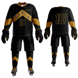 Uniforme de Hockey sur Glace pour Hommes de Qualité Supérieure Tissu en Polyester Respirant Coupe Confortable Design Personnalisé Logo Personnalisé pour Sports d'Équipe - Product Image 1